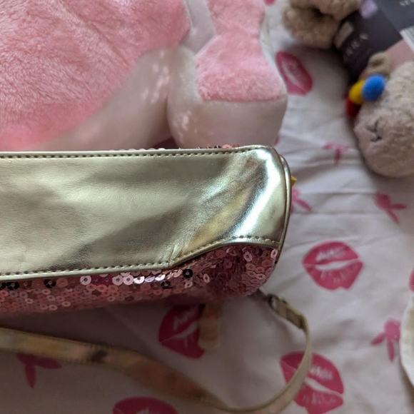 Hello kitty purse bag sequins gold ish yellow ish pink - Picture 6 of 9
